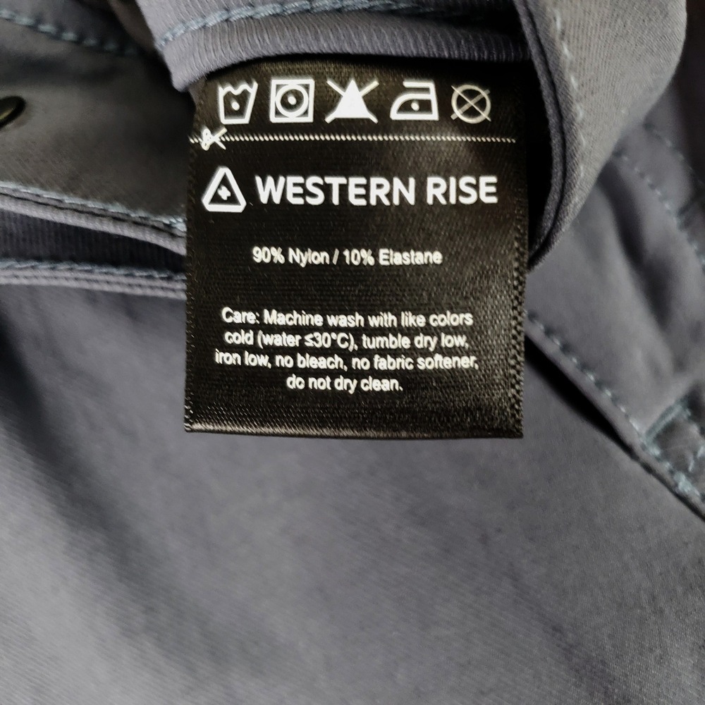 Western Rise Evolution Pants Men 33x30 (Fits 34x29) Gray Slim Travel Techwear - Picture 4 of 10